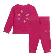 Survêtement Rose Fille Adidas Crew Set pas cher