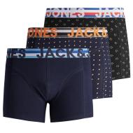 X3 Boxers Noir/Marine Homme Jack & Jones Trunks 3 pas cher