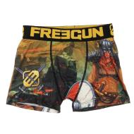 Boxer Noir/Jaune à Imprimés Garçon Freegun Her pas cher