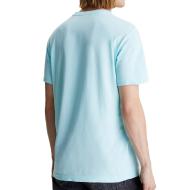 T-shirt Bleu Homme Calvin Klein Jeans Embro Badge vue 2