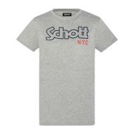 T-shirt Gris Homme Schott Vintage