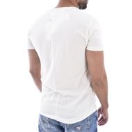 T-shirt Blanc Homme Tommy Jeans Slim Jaspe vue 2