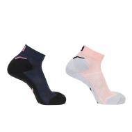 x2 Paires de Chaussettes Grises/Noires Mixte Salomon 1819000 pas cher