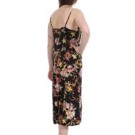 Robe Noir à fleurs mi-longue Femme Vero Moda Jeanett vue 2